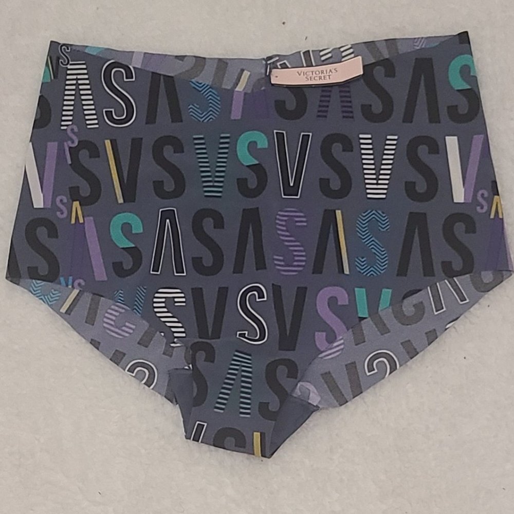 NWT Victoria's Secret VS Logo Seamless High Waist 365640 Boy Shorts Panties